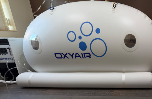 Side view of the Oxyair RD02 soft shell hyperbaric chamber