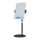 Adjustable black metal stand for red light therapy panel