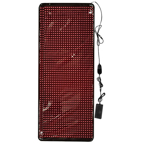 Red light therapy mat with power cord and controller