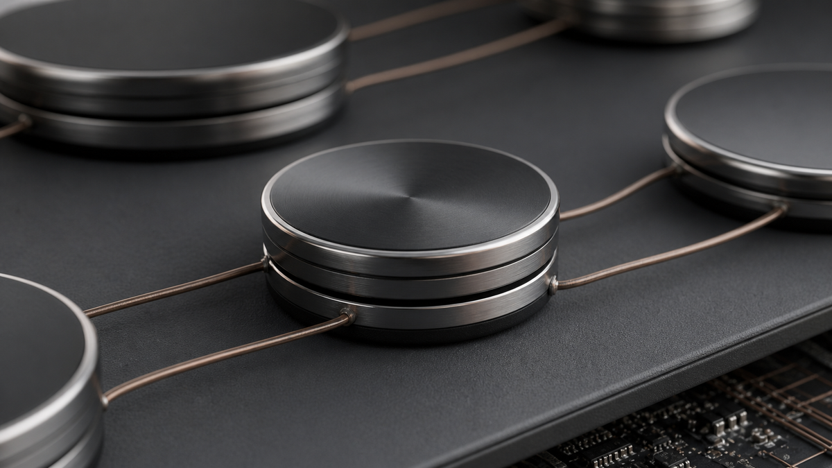 Close-up of the transducers in The Kim Mat