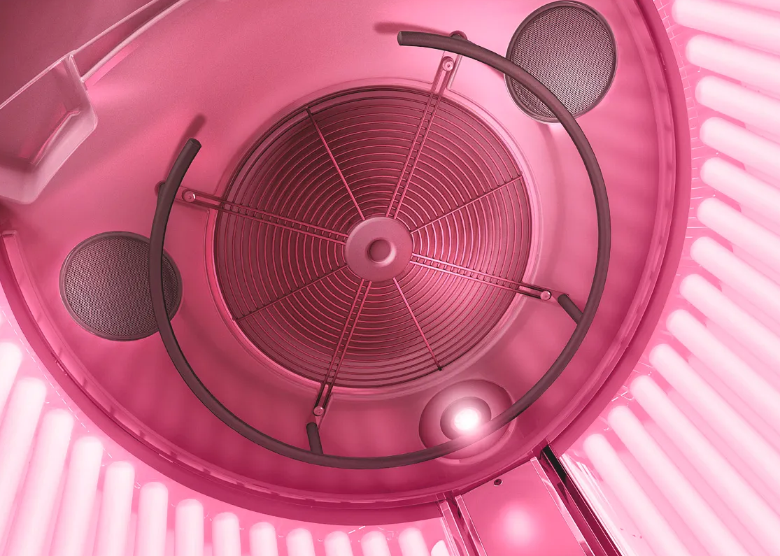 RenuvaSkin S4800 Luxury Red Light Therapy Booth with 360 degree Coverage, Customizable Sessions, and Touchscreen Control