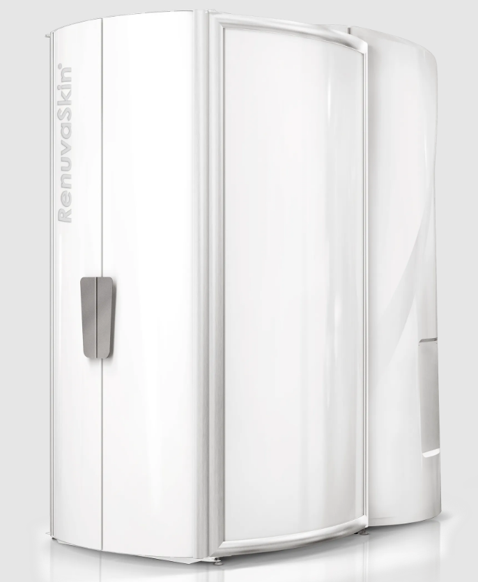 RenuvaSkin S4800 Luxury Red Light Therapy Booth with 360 degree Coverage, Customizable Sessions, and Touchscreen Control