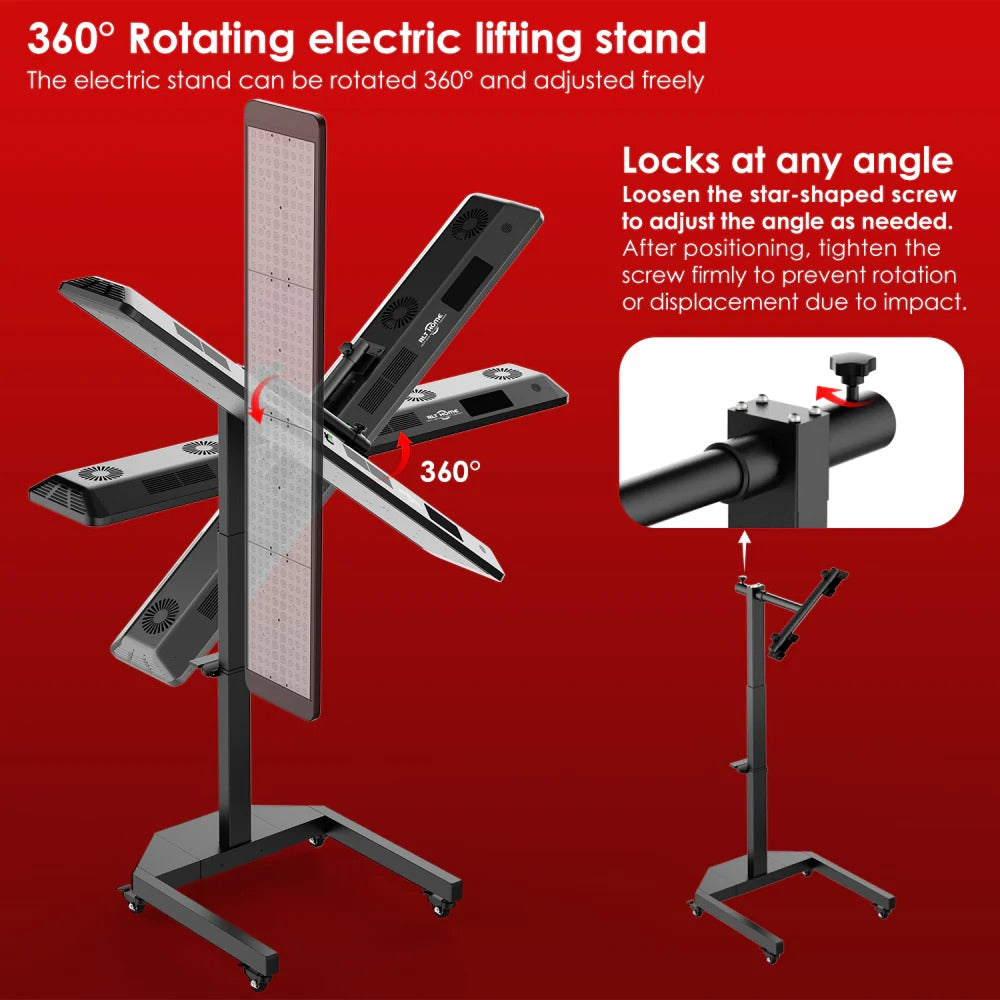 Red Light Therapy Panel Total Spectrum Ultra with Electric Stand by RLT Home