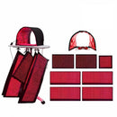 Full Body Red Light Therapy System with flexible LED pads, face dome, chin pad, and rolling storage stand
