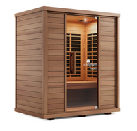 Sunlighten Infrared Sauna, Amplify III - Fits Up to 3 People, Removable Bench, Chromotherapy Lighting, Premium Sound System
