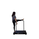 Perform standing stretches with added balance and confidence using the VibePlate Balance Bar.
